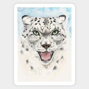 snow leopard Sticker